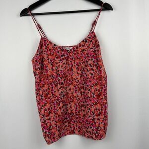 Nine West Y2K Satin Cami Floral Print‎ Women's M Multicolor Club Boho Peasant